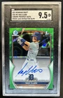 2023 Bowman Draft Max Clark Chrome Auto Green Lava Refractor 1st #/99 SGC 9.5