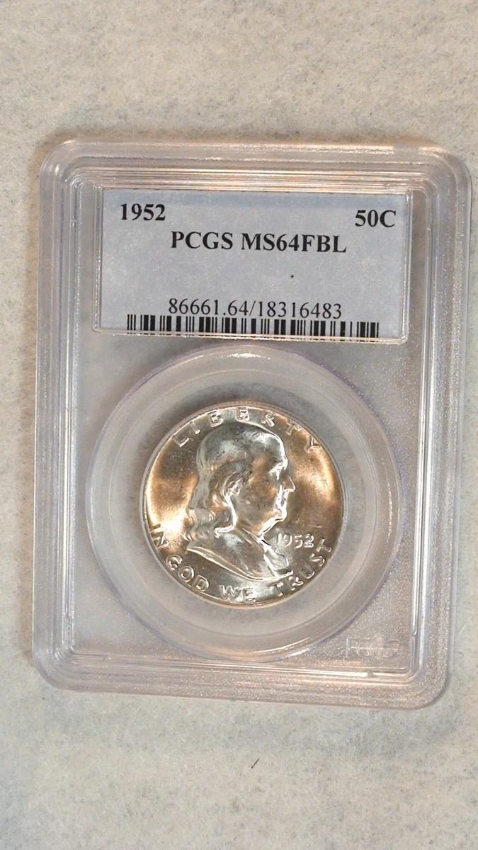 1952 Grade MS 64 Franklin Half Dollars (1948-1963) for sale | eBay