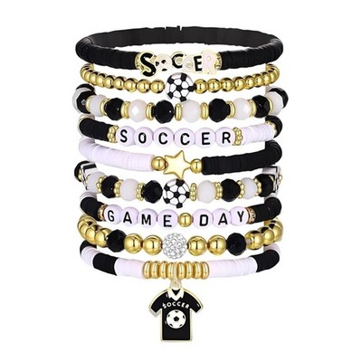 Relaxed Football Inspired Jewelry Adjustable Wristband For Active Use