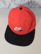 Nike SB Adjustable SNAPBACK Red Hat With Black  White Accents Youth