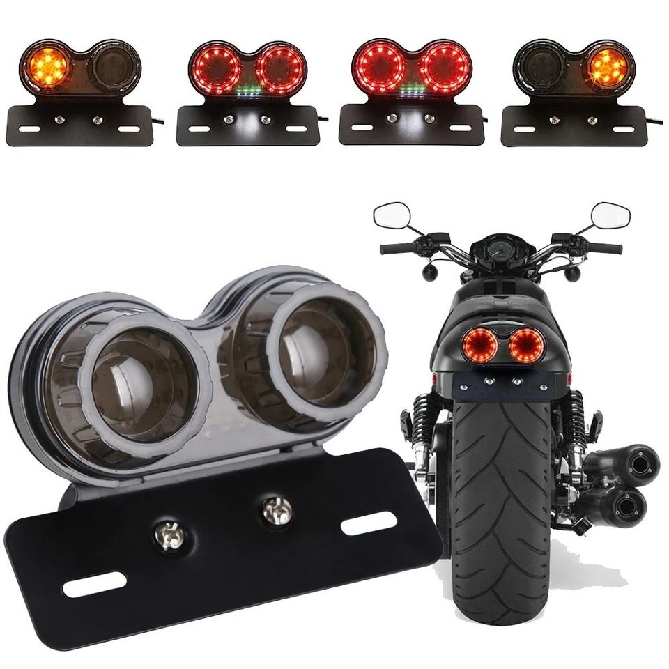 Lámpara de señal de luz de freno LED para motocicleta Road Glide con soporte de placa de licencia Foto 3 de 4