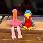 Ty Beanie Babies Lot of 2 Flamingo & Parrot Plush Beanie 1999 Small — photo 1
