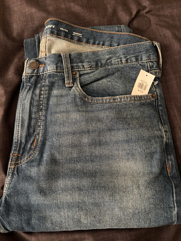Old Navy Built-In Flex Men's Skinny Fit Blue Medium Wash Denim Jeans