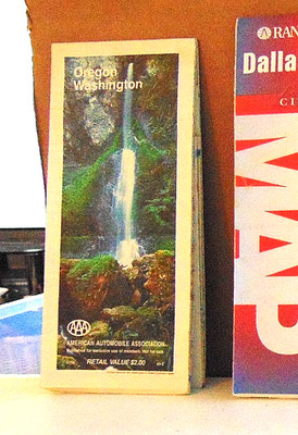 1989 AAA Street Map of Oregon and Washington