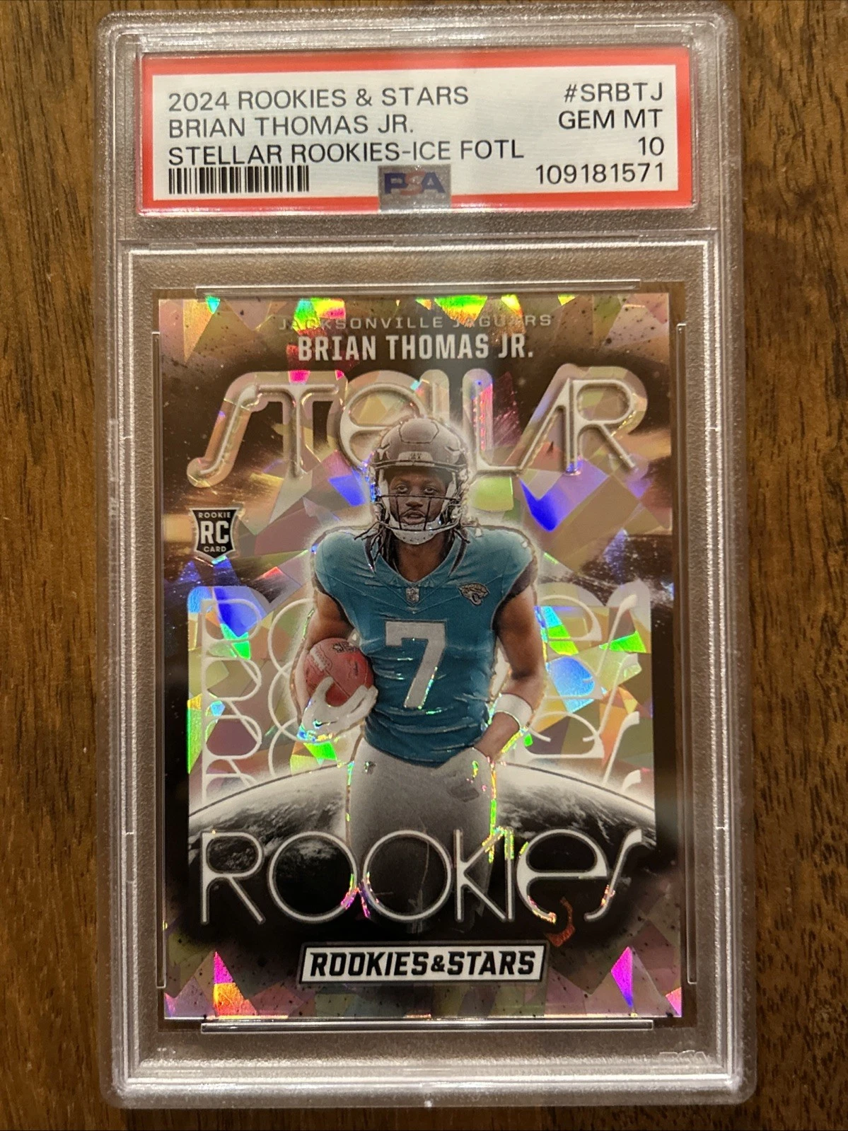 Brian Thomas Panini Rookies & Stars Stellar Rookies #SRBTJ Ice Fotl