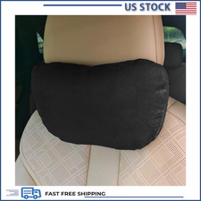 Car Headrest Pillow Soft Breathable Suede Neck Support Cars Black Color Blac Car Headrest Pillow Soft Breathable Suede Neck Support Cars Black Color Blac