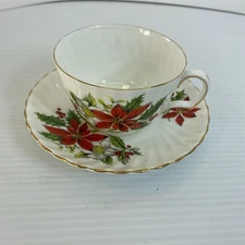 Ridgway ROYAL ADDERLEY Creamer & Sugar Bowl Set POINSETTIA Bone China England