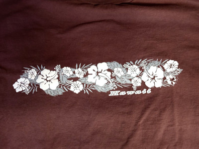 Hawaii Men's Graphic Logo Tee T-Shirt XL brown HKD brand