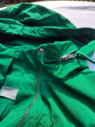 Liz Claiborne Green Rain Jacket Full Zip Women's Small Convertible Hood Classic - Picture 7 of 9
