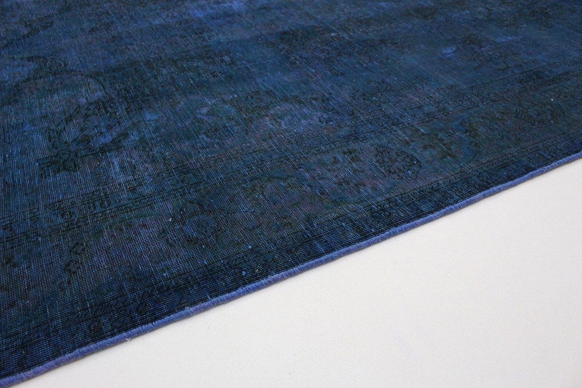 Tapis Oriental Vintage Persan Bleu Turquoise - 190x120 Cm - Laine 100% Handknotted (noué Main) - Used Look Moderne
