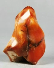 RARE Natural flame Red Carnelian agate Crystal Freeform from Madagascar