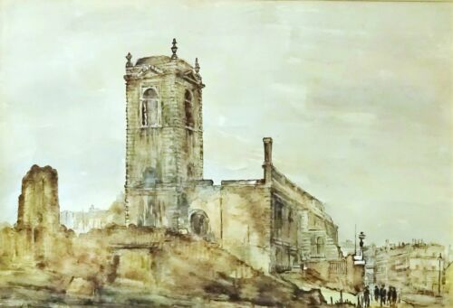 St Nicholas Cole Abbey London James Wilkie original art signed framed painting - Picture 4 of 5