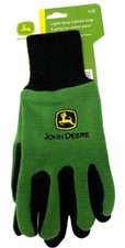 JOHN DEERE Light-Duty Cotton Grip Gloves Gardening Gloves YOUTH SIZE