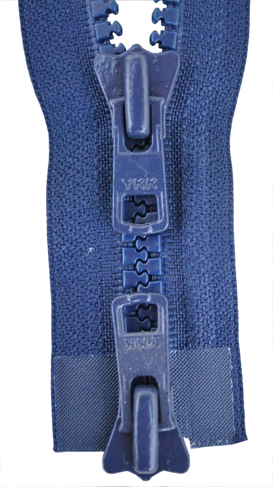 Starker 2 Weg Reißverschluß Kunststoff 8 mm marine blau 50-100 cm für Jacken