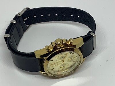 Michael Kors MK5798 Women Black Leather Analog Champagne  display picture 2