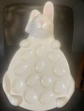 Harry & David Deviled Eggs Bunny Easter Platter 16”