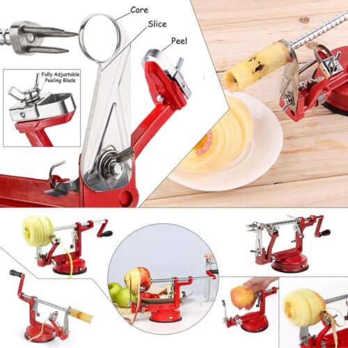 3-in-1 Kitchen Tool Apple Fruit Corer Slicer Peeler Slinky Machine Potato Cutter - Picture 5 of 11