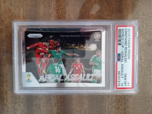 2014 CRISTIANO RONALDO *** PSA 10 *** #1 PANINI PRIZM AERIAL ASSAULT