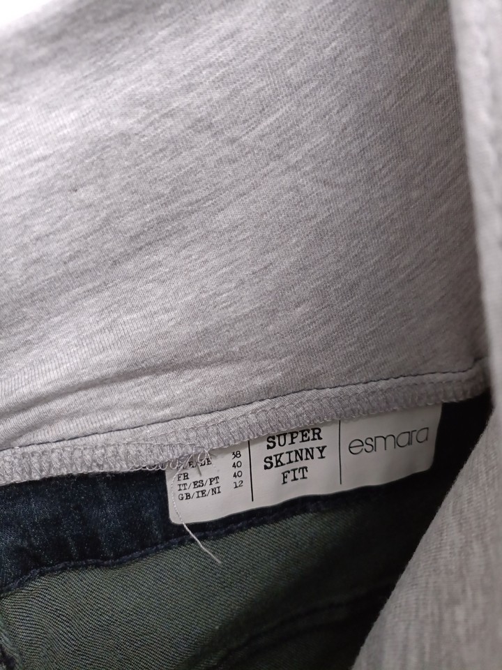 Esmara Women's Jeans UK 12 Blue Cotton with Elastane, Polyester