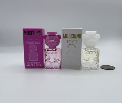 2 Moschino Toy 5ML Minis-Toy 2 & Bubble Gun-NEW IN BOX
