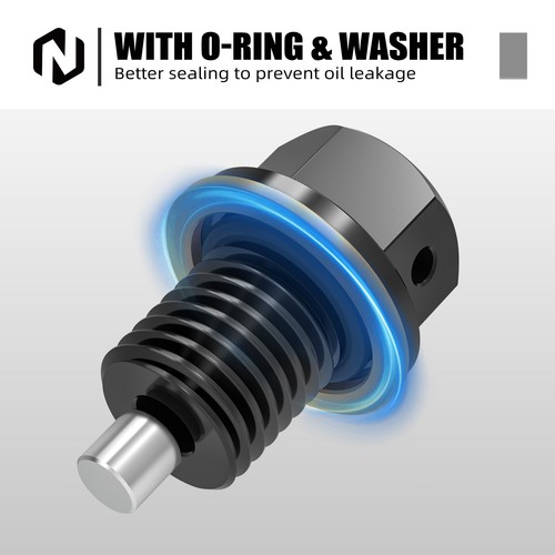Tapón de perno de drenaje de aceite magnético para Kawasaki Ninja 250 300 400 500 600R 650R 1000 - Imagen 4 de 10