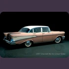 1957 Chevrolet Bel Air 4 Door Sedan **Vintage Ad Reproduction Tin Sign** 8"x12"