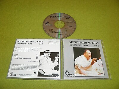 Nusrat Fateh Ali Khan - Paris Concert Vol. 1 - 1996 France IMPORT CD / Pakistan