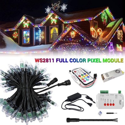 WS2811 Full Color LED Pixel Light Module IP68 Sign Advertising Lights+Controller