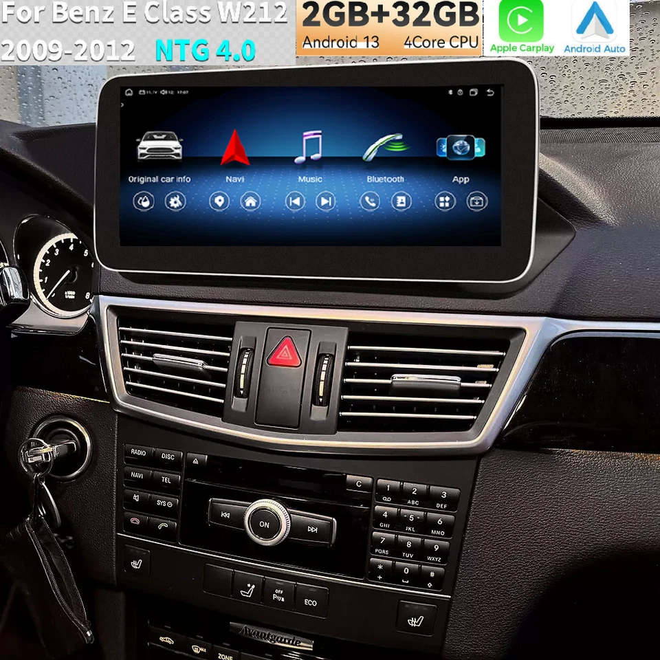 10.25" Für Mercedes-Benz E-Klasse W212 NTG4.0 Android Autoradio CarPlay 32GB SWC