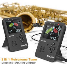 LEKATO 3 In 1 Rechargeable Metronome Tuner Tone Generator Tuner with Vocal Count