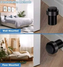 Chumia 20 Pcs Door Stops Floor Mounted Door Stopper Stainless Steel Cylindrical