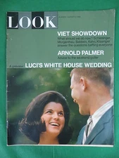 Vintage LOOK Magazine Aug. 9, 1966 LUCI JOHNSON WEDDING Issue Arnold Palmer Golf