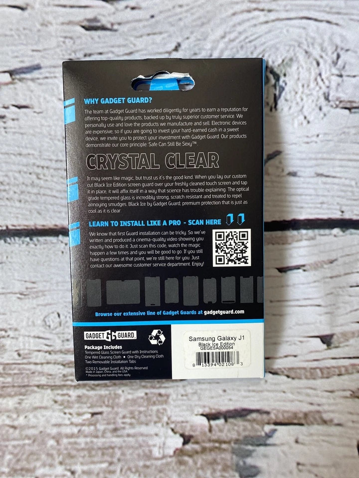 Protector Gadget Negro Edición Hielo Cristal Transparente Samsung Galaxy J1 Foto 3 de 3