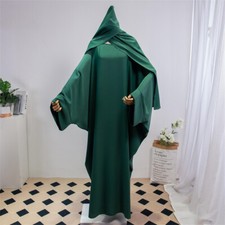 Ramadan Abaya Women Muslim Long Dress with Scarf Dubai Kaftan Islamic Robe Party