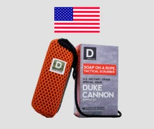 Duke Cannon Soap on a Rope Tactical Scrubber Men's Grooming Benefits USA Vets