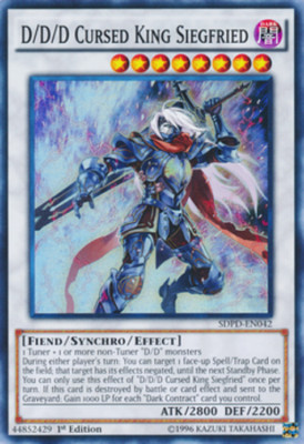D/D/D Cursed King Siegfried SDPD-EN042 Super Rare X 1 Near Mint 1st Edition YUGI