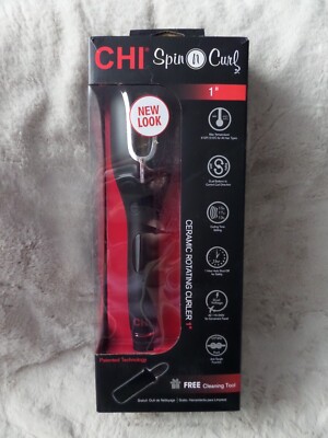 CHI Spin N Curl Ceramic Rotating Hair Curler Black