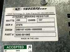 CONTROL TECHNIQUES 8200-00156E 250W DYNAMIC BRAKING RESISTOR