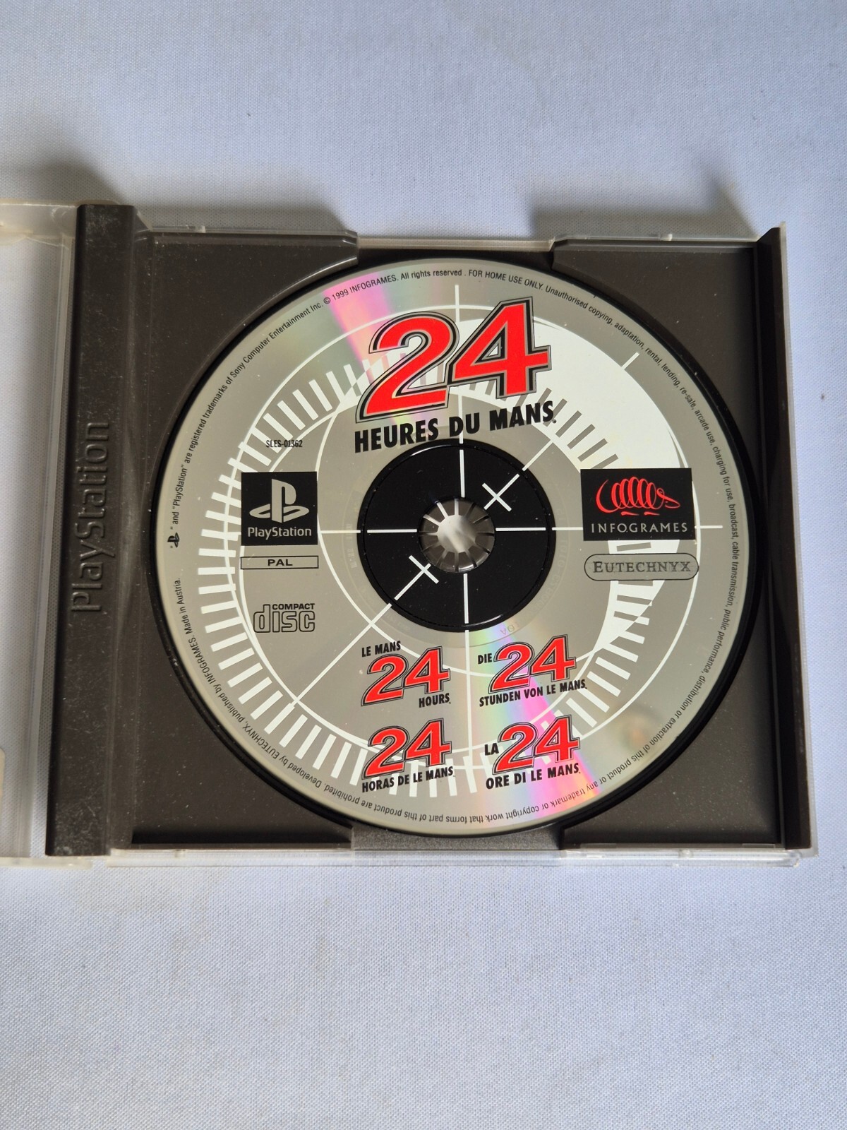 Jeu Sony Playstation 1 24 Heures Du Mans Sans notice et Jaquette avant PS1 PAL