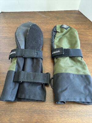 Fresh Designs Fresh From Hell Mittens Ski Snow Sport Size Large Green/Black Trim