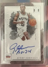 2018-19 Panini Impeccable Immortal Ink Autograph  #ED 18/49 Avery Johnson Spurs
