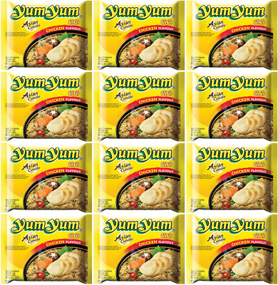 12 YUM YUM Asian Cuisine Chicken Flavor Instant Ramen Noodle Soup