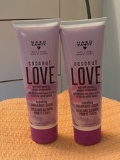 2 Hard Candy BATH  BODY COCONUT LOVE Hydrating Sugar Body Scrubs 9 oz each