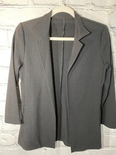 Equestrian Riding Jacket Black Size "p" Vintage horses Long Sleeve Collared