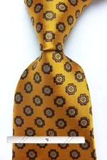 New Classic Polka Dot Brown Blue JACQUARD WOVEN 100% Silk Men's Necktie Tie