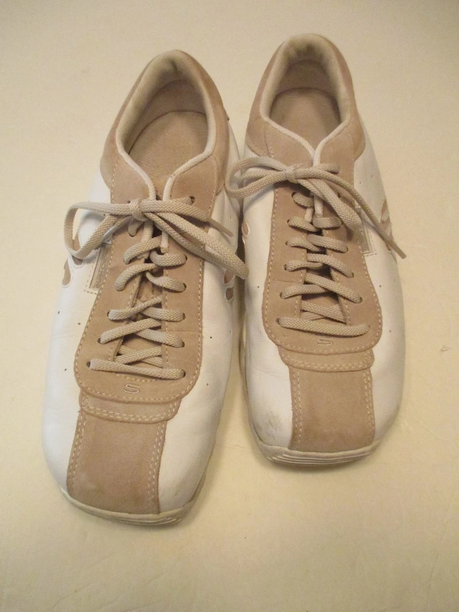 Skechers lace up cheap sneakers mujer beige