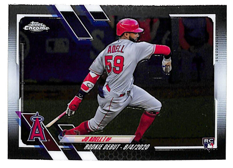 2021 Topps Chrome Update USC40 Jo Adell Rookie Debut RC card Angels