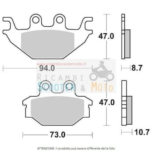 Bremsbeläge für Adly/Atala Motorroller Quad-, SSV- & UTV-Teile & -Zubehör mit Quad-Kraftrad