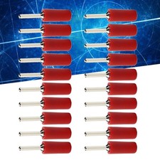 Image of Red 20Pcs Pin Banana Plug 2mm Nickel Plated Brass Male Waterproof Connector BL
