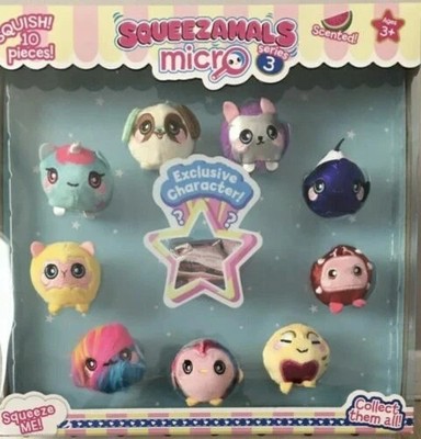 New Squeezamals Series 3 Scented 10 Pc Collector Exclusive Character Great Gift